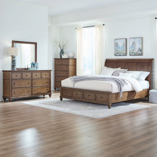 Twin Lakes King Storage Bed, Dresser & Mirror, Chest image