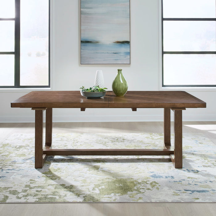 Harmony Trestle Table Set - Discount Furniture World (Burlington,NC)