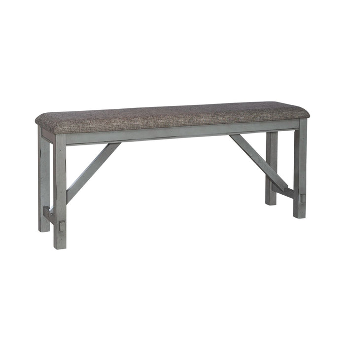 Newport Counter Height Dining Bench in Smokey Grey - Discount Furniture World (Burlington,NC)