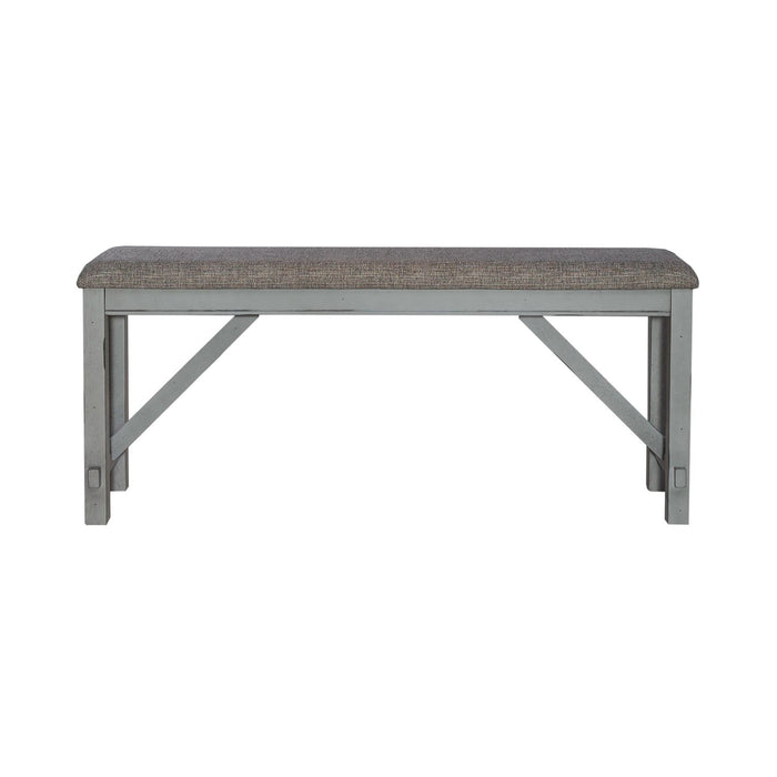 Newport Counter Height Dining Bench in Smokey Grey - Discount Furniture World (Burlington,NC)