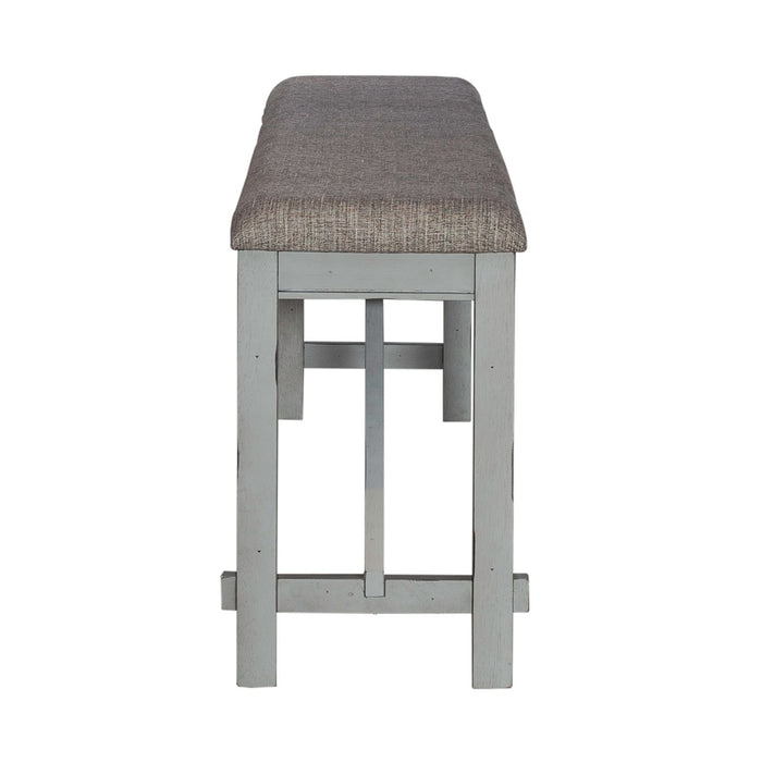 Newport Counter Height Dining Bench in Smokey Grey - Discount Furniture World (Burlington,NC)
