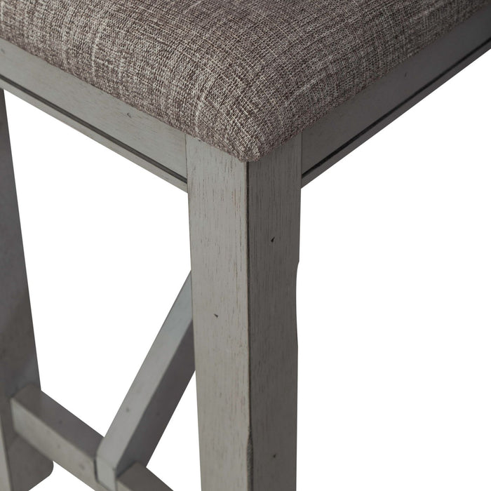 Newport Counter Height Dining Bench in Smokey Grey - Discount Furniture World (Burlington,NC)