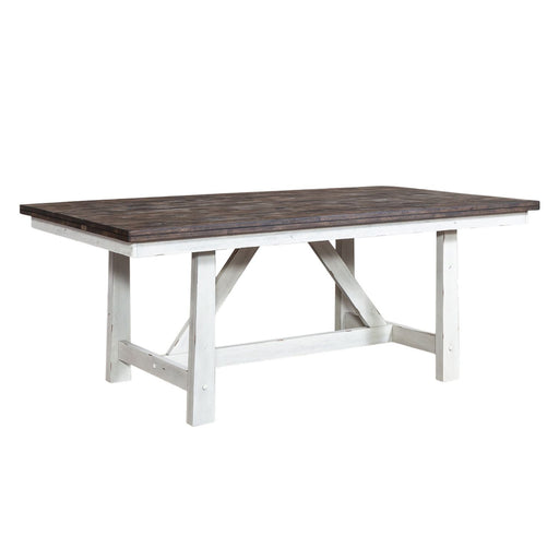 Farmhouse 7 Piece Trestle Table Set - Discount Furniture World (Burlington,NC)