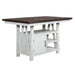 Farmhouse Gathering Table in White/Oak - Discount Furniture World (Burlington,NC)