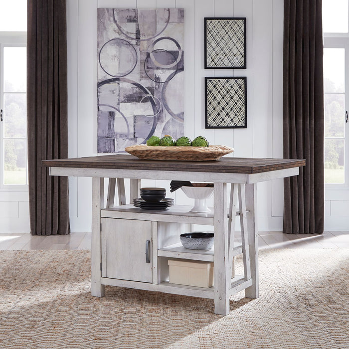 Farmhouse Gathering Table in White/Oak image
