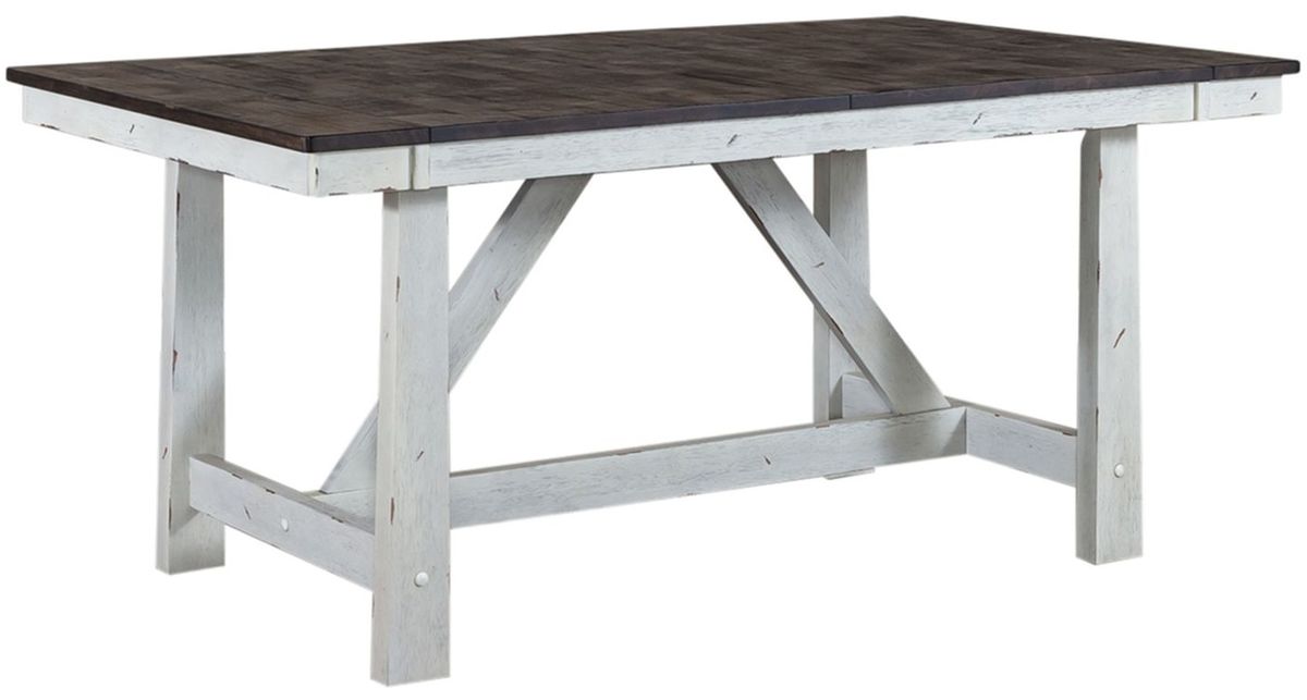 Liberty Furniture Farmhouse Trestle Table in White
