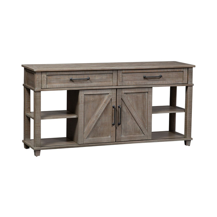 Parkland Falls Sofa Table in Weathered Taupe - Discount Furniture World (Burlington,NC)
