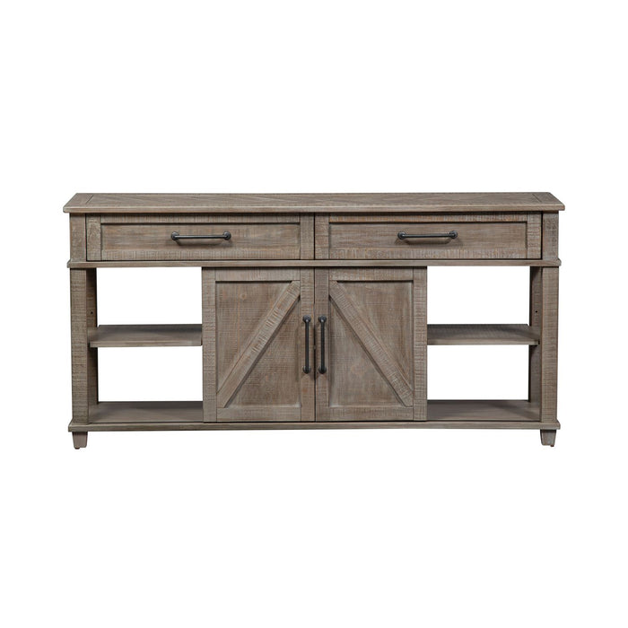 Parkland Falls Sofa Table in Weathered Taupe - Discount Furniture World (Burlington,NC)