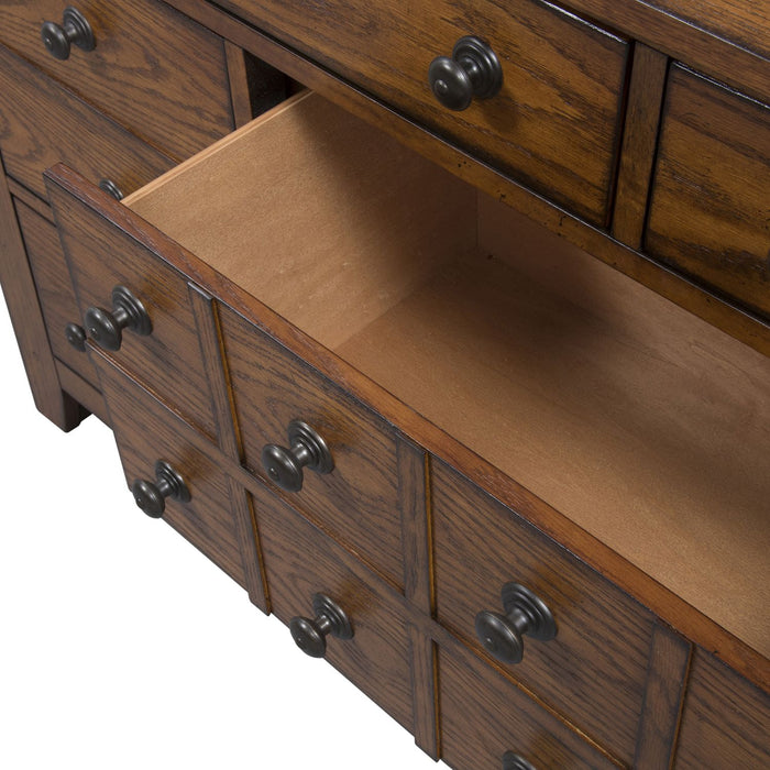 Grandpas Cabin King California Sleigh Bed, Dresser & Mirror - Discount Furniture World (Burlington,NC)