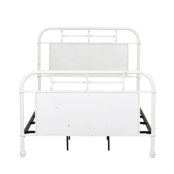 Liberty Furniture Vintage Series Full Metal Bed in Antique White