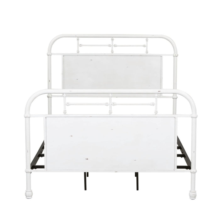 Vintage Series Twin Metal Bed in Antique White - Discount Furniture World (Burlington,NC)