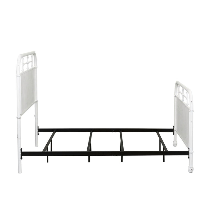 Vintage Series Twin Metal Bed in Antique White - Discount Furniture World (Burlington,NC)