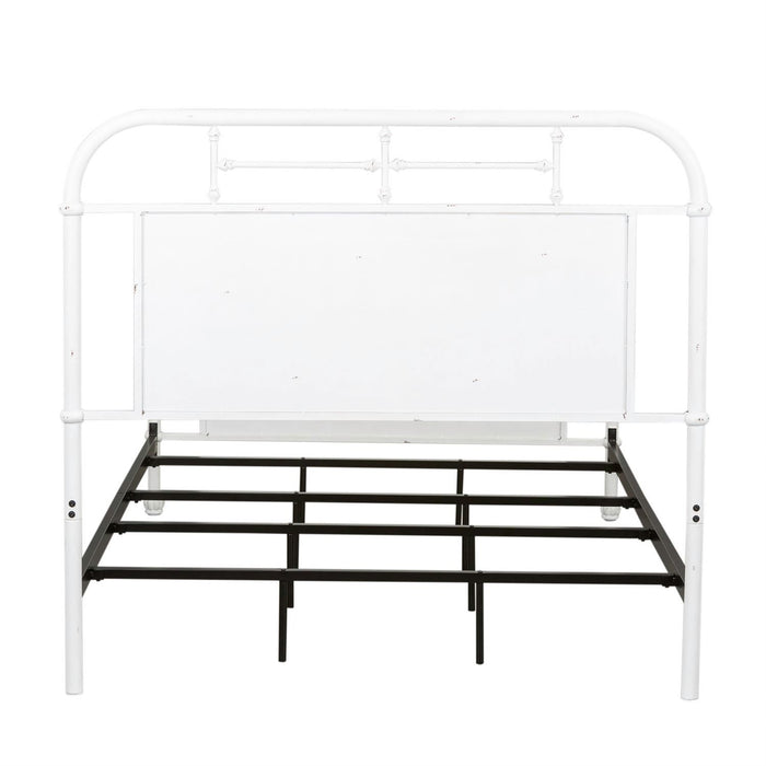 Vintage Series Twin Metal Bed in Antique White - Discount Furniture World (Burlington,NC)