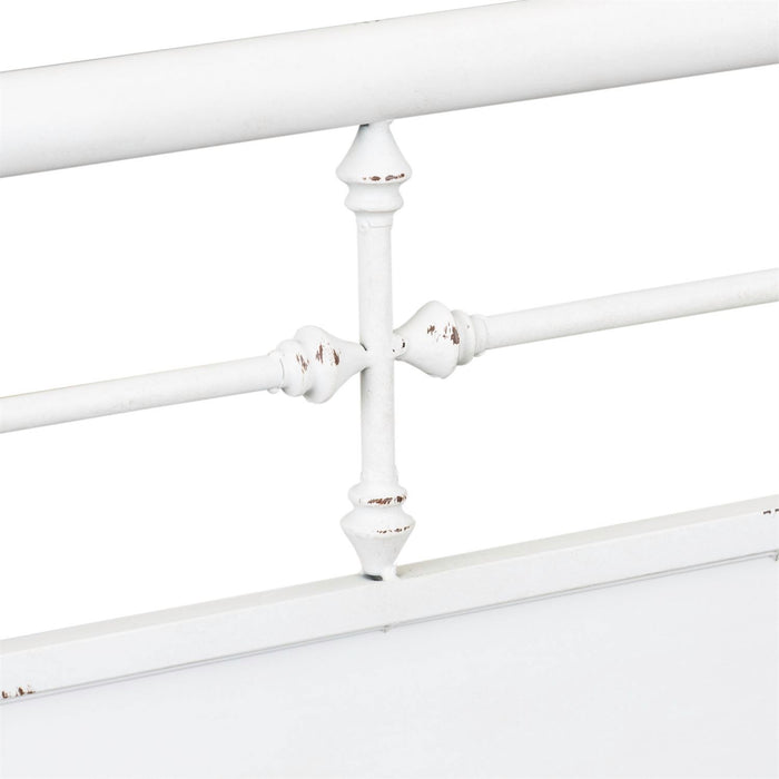 Vintage Series Twin Metal Bed in Antique White - Discount Furniture World (Burlington,NC)