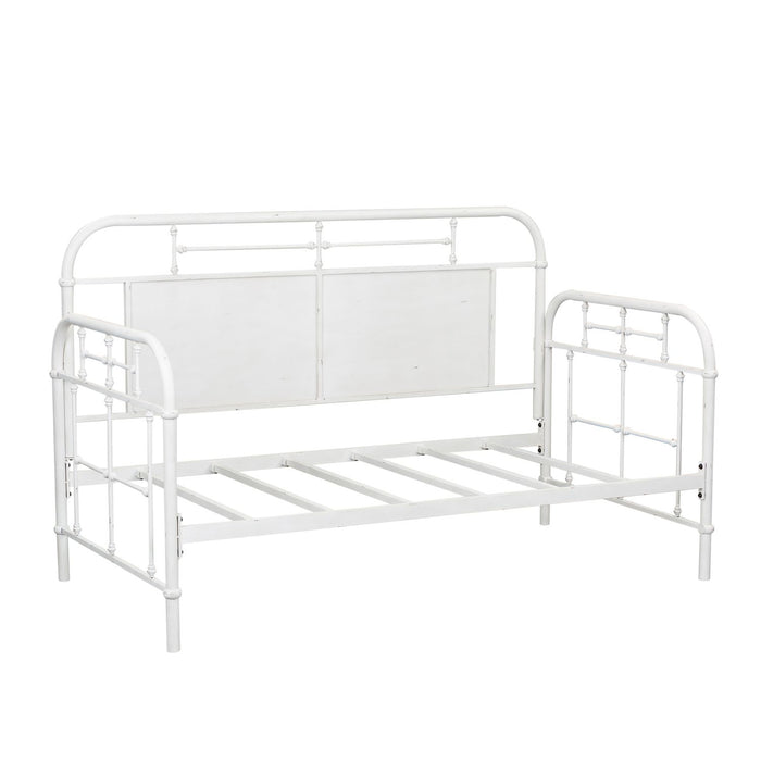 Vintage Series Twin Metal Bed in Antique White - Discount Furniture World (Burlington,NC)