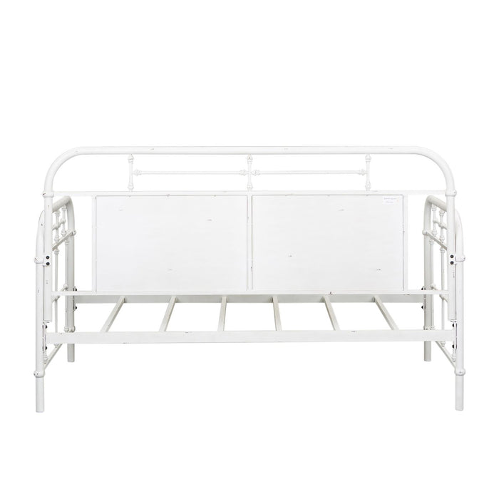 Vintage Series Twin Metal Bed in Antique White - Discount Furniture World (Burlington,NC)