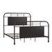Vintage Series Queen Metal Bed in Black - Discount Furniture World (Burlington,NC)