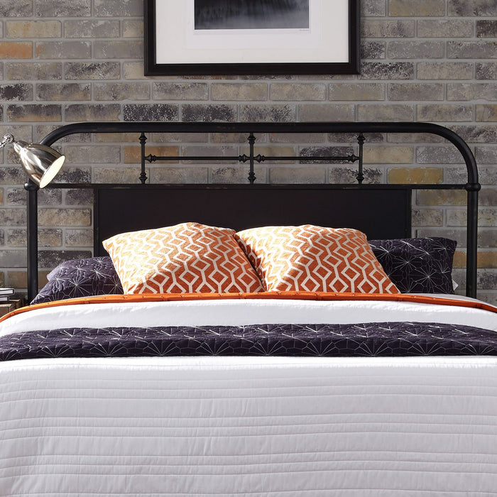 Vintage Series Queen Metal Bed in Black - Discount Furniture World (Burlington,NC)