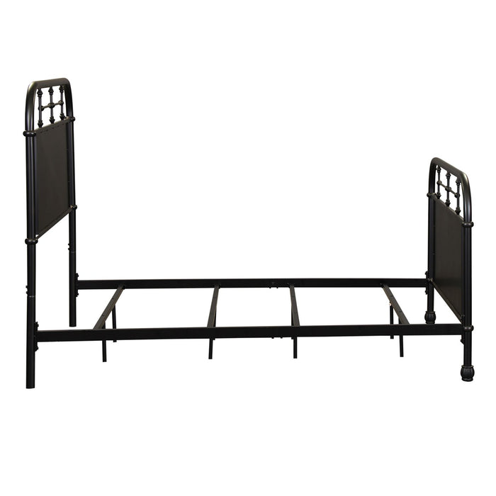 Vintage Series Full Metal Bed in Black - Discount Furniture World (Burlington,NC)