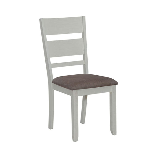 Liberty Furniture Brook Bay Slat Back Uph Side Chair (Set of 2) in Textured White image