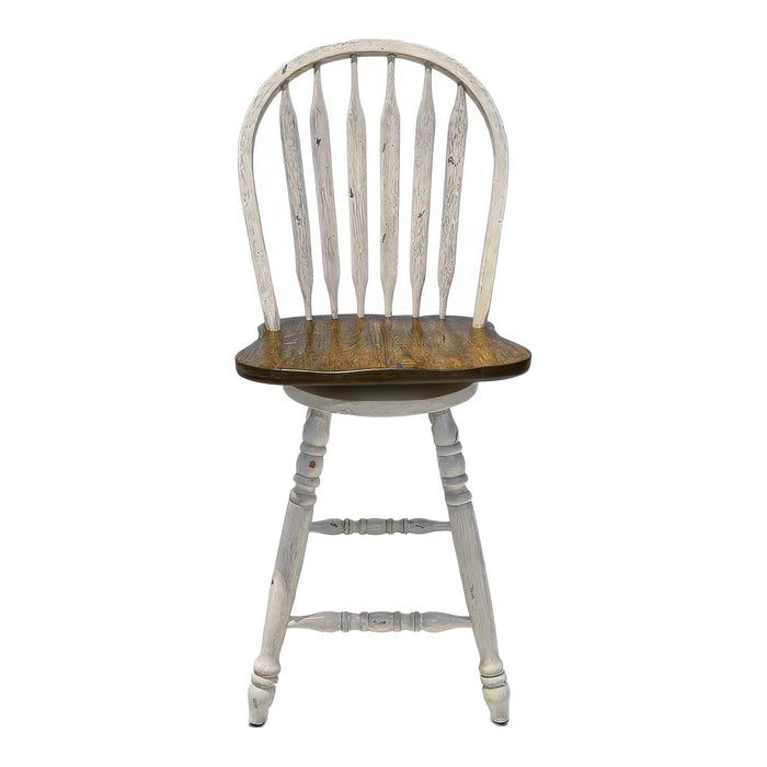 Carolina Crossing Windsor Swivel Counter Chair - White - Discount Furniture World (Burlington,NC)