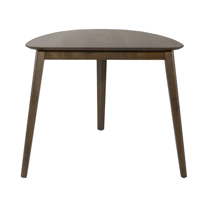 Space Saver Triangle Table in Satin Walnut - Discount Furniture World (Burlington,NC)