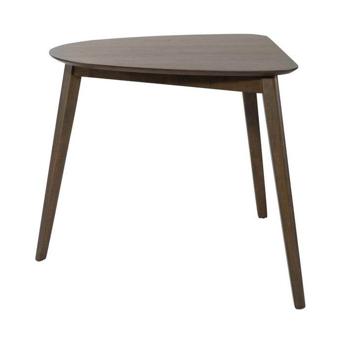 Space Saver Triangle Table in Satin Walnut - Discount Furniture World (Burlington,NC)