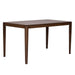 Space Saver Rectangular Leg Table in Satin Walnut - Discount Furniture World (Burlington,NC)