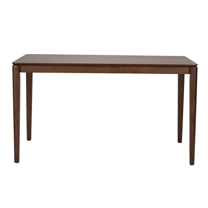 Space Saver Rectangular Leg Table in Satin Walnut - Discount Furniture World (Burlington,NC)