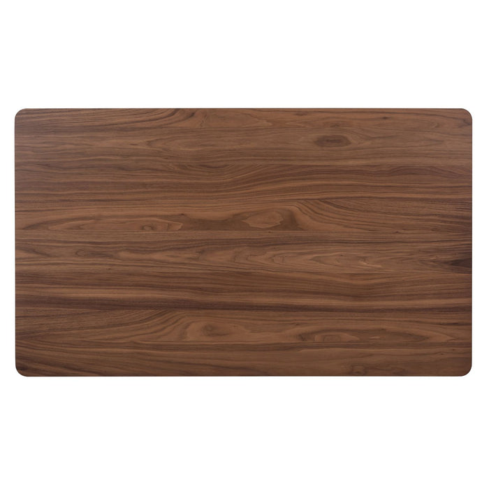 Space Saver Rectangular Leg Table in Satin Walnut - Discount Furniture World (Burlington,NC)