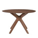 Space Saver Round Pedestal Table in Satin Walnut - Discount Furniture World (Burlington,NC)