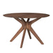 Space Saver Round Pedestal Table in Satin Walnut - Discount Furniture World (Burlington,NC)