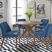 Space Saver Round Pedestal Table in Satin Walnut - Discount Furniture World (Burlington,NC)