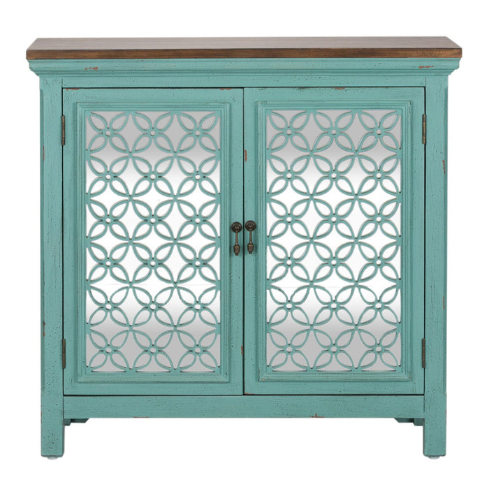 Kensington 2 Door Accent Cabinet in Turquoise - Discount Furniture World (Burlington,NC)