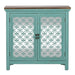 Kensington 2 Door Accent Cabinet in Turquoise - Discount Furniture World (Burlington,NC)