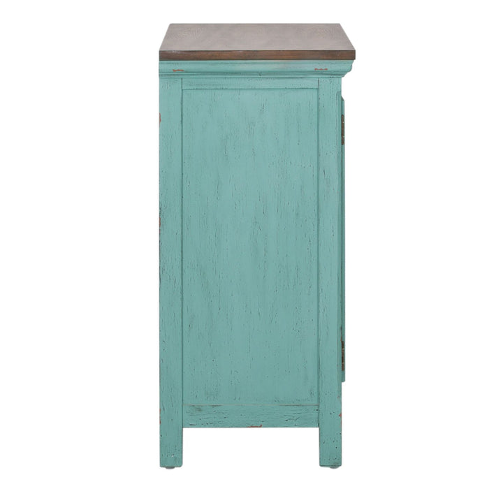 Kensington 2 Door Accent Cabinet in Turquoise - Discount Furniture World (Burlington,NC)