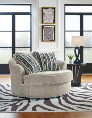 Calnita Oversized Swivel Accent Chair - Discount Furniture World (Burlington,NC)