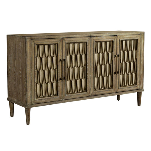 Devonshire 4 Door Accent Cabinet in Driftwood - Discount Furniture World (Burlington,NC)