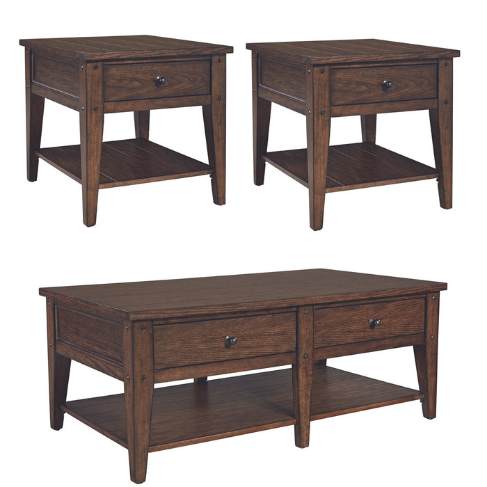 Lake House 3 Piece Set (1-Cocktail 2-End Tables)