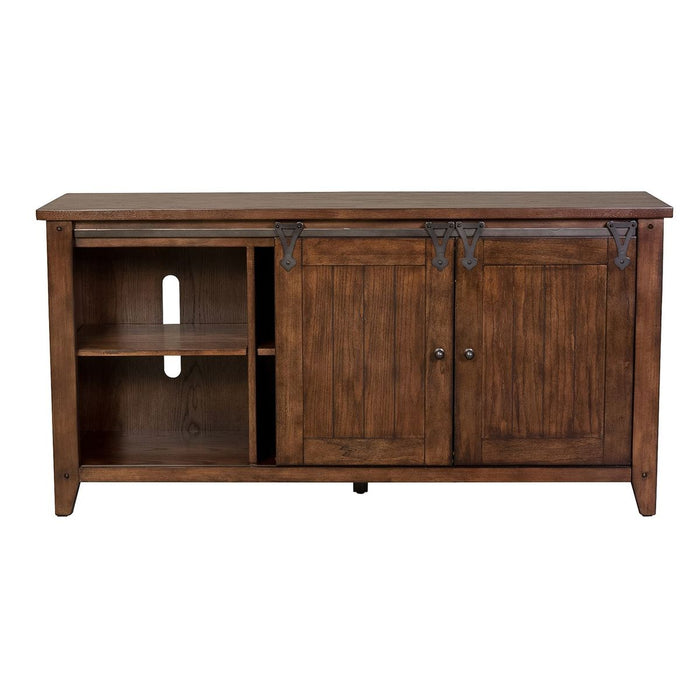Liberty Furniture Lake House TV Console in Rustic Brown Oak image