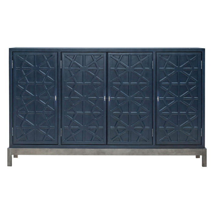 Braxton Accent Cabinet in Azure Blue EST SHIP TIME APPX 4 WEEKS - Discount Furniture World (Burlington,NC)