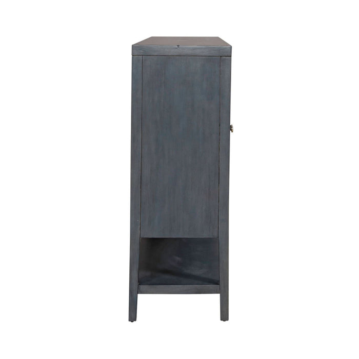 Liberty Furniture Circle View Four Door Accent Cabinet in Blue Dusk EST SHIP TIME APPX 4 WEEKS