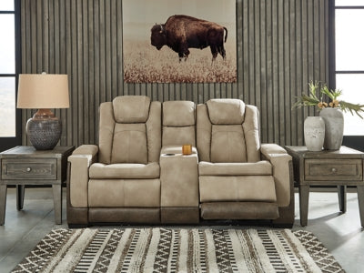 Next-Gen DuraPella Power Reclining Loveseat with Console - Discount Furniture World (Burlington,NC)