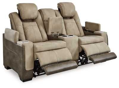 Next-Gen DuraPella Power Reclining Loveseat with Console - Discount Furniture World (Burlington,NC)
