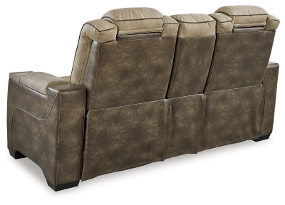 Next-Gen DuraPella Power Reclining Loveseat with Console - Discount Furniture World (Burlington,NC)