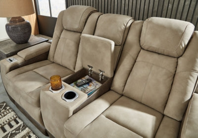 Next-Gen DuraPella Power Reclining Loveseat with Console - Discount Furniture World (Burlington,NC)
