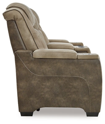 Next-Gen DuraPella Power Reclining Loveseat with Console - Discount Furniture World (Burlington,NC)
