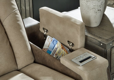 Next-Gen DuraPella Power Reclining Loveseat with Console - Discount Furniture World (Burlington,NC)