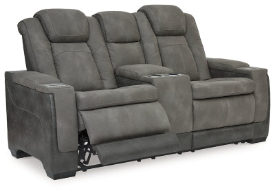 Next-Gen DuraPella Power Reclining Loveseat with Console - Discount Furniture World (Burlington,NC)