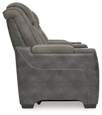 Next-Gen DuraPella Power Reclining Loveseat with Console - Discount Furniture World (Burlington,NC)